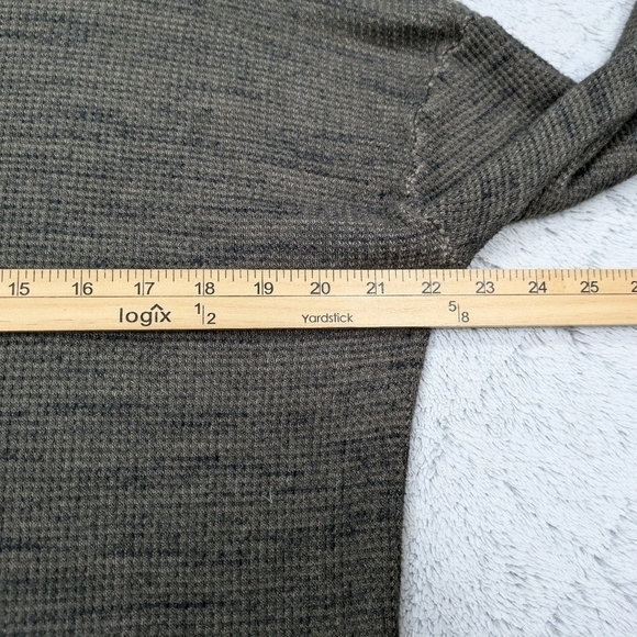 Tribe Kelley Sweatshirt Women's L Green Heather Fit Sleeves Oversized Thermal - Picture 3 of 7